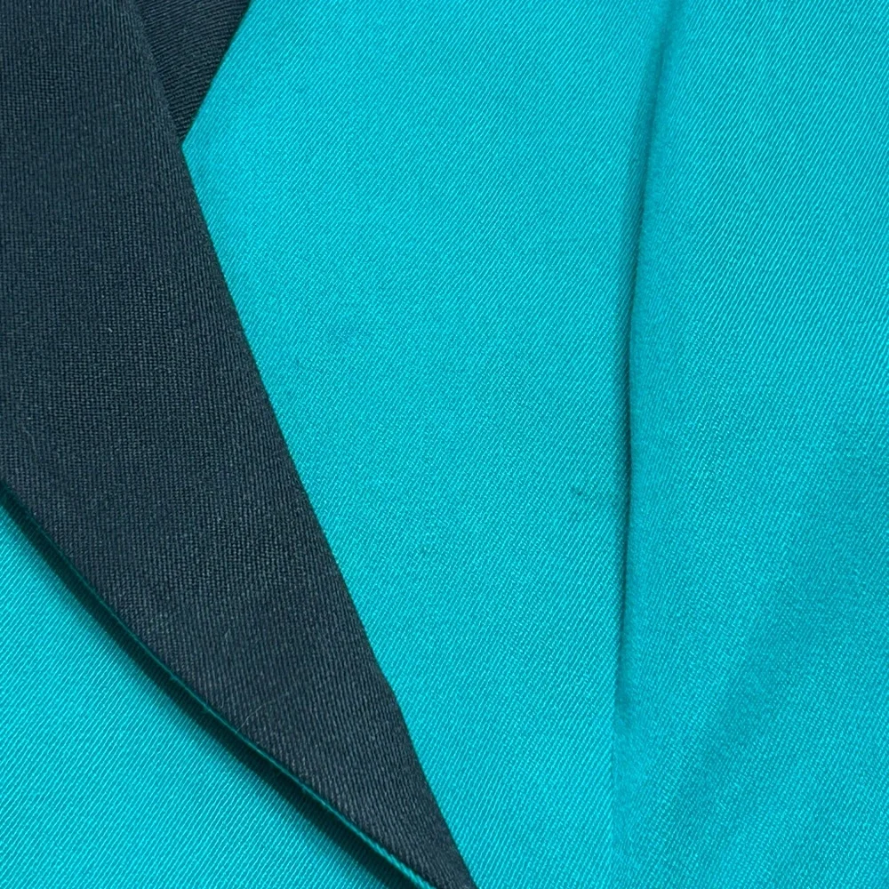 Vintage Christian Dior Double Breasted Blazer Size:8 Color: Teal and Black